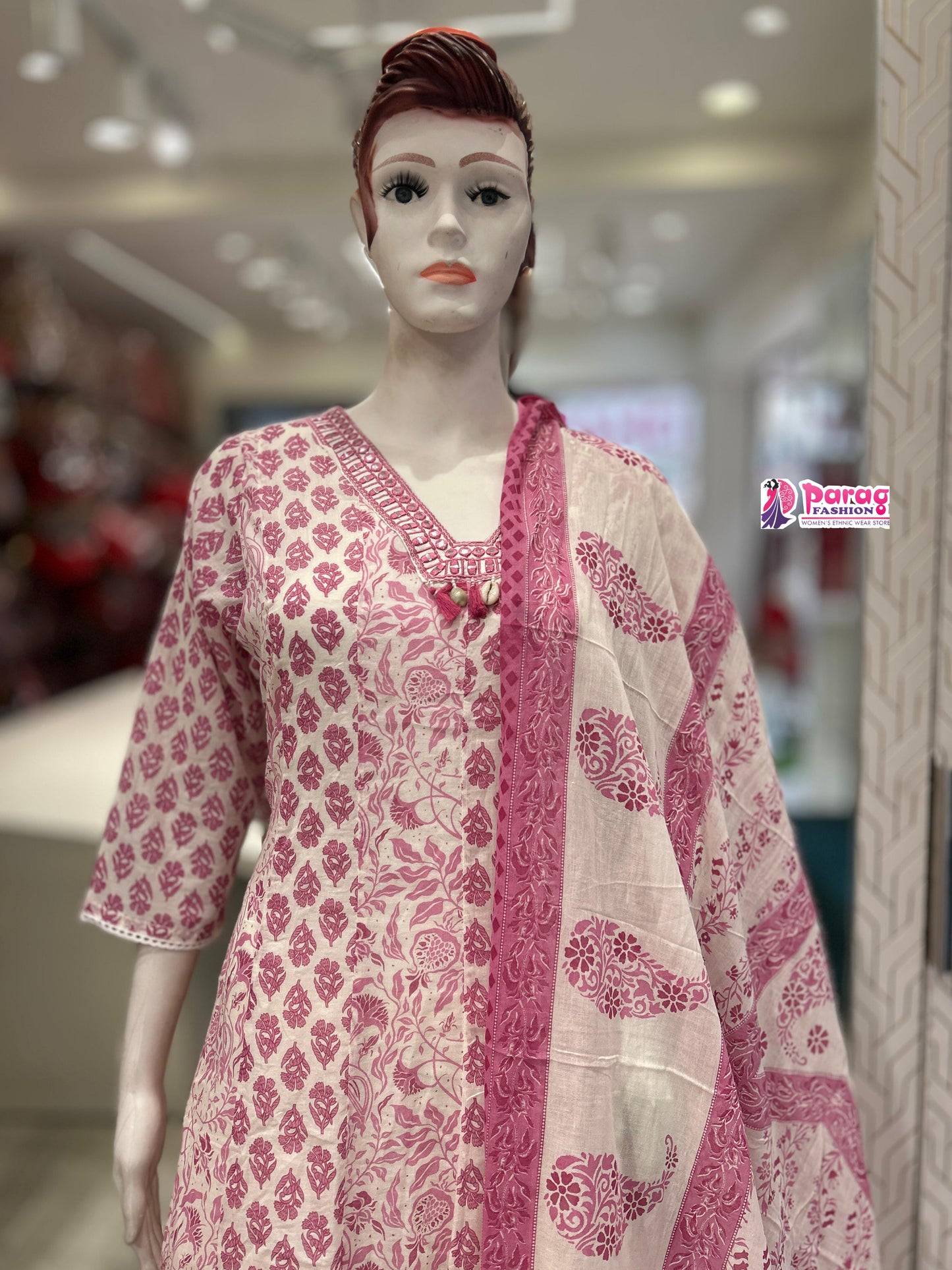 Cotton Anarkali Kurti Suit Set