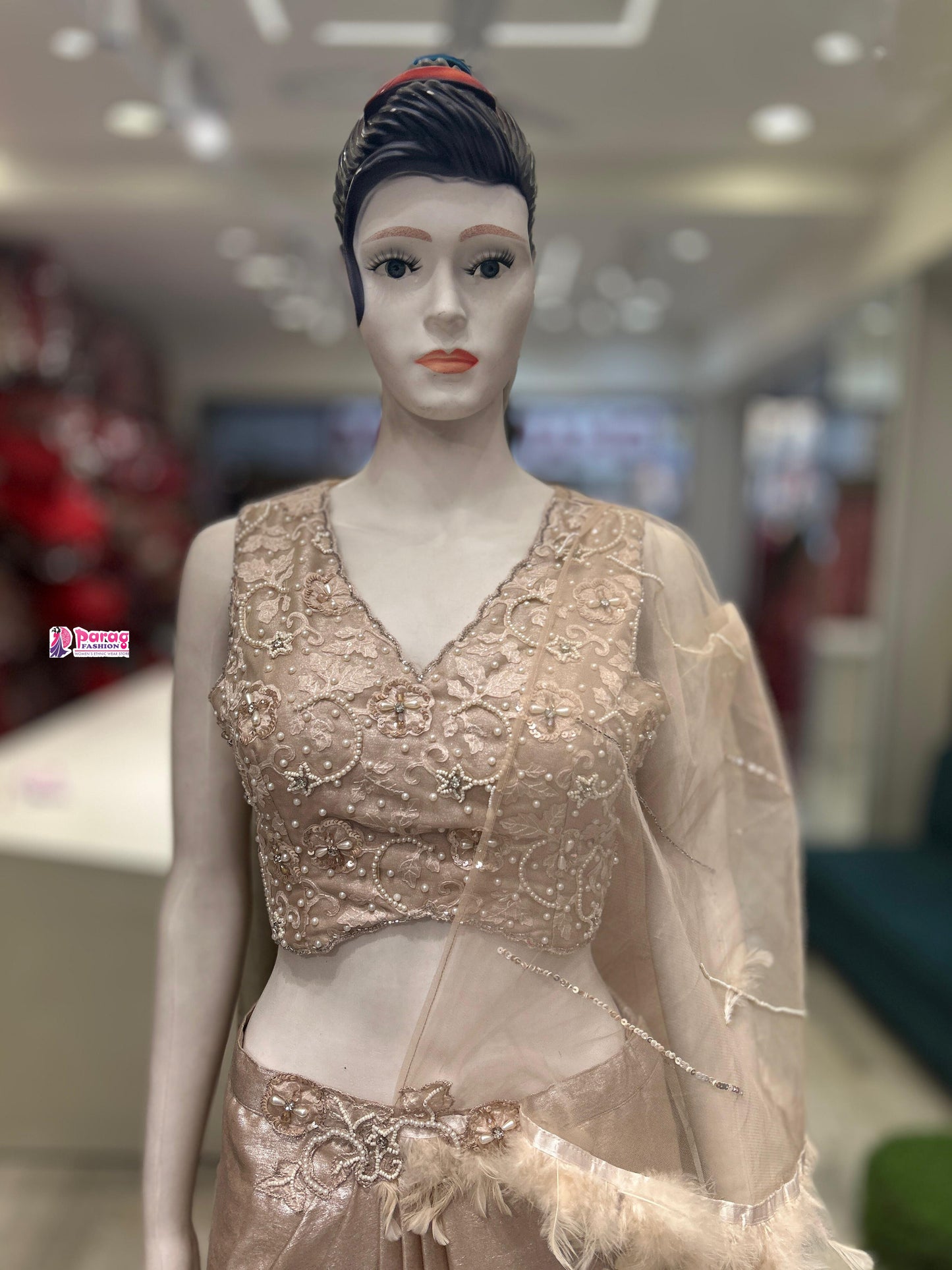 Shimar fabric crop top & skirt set