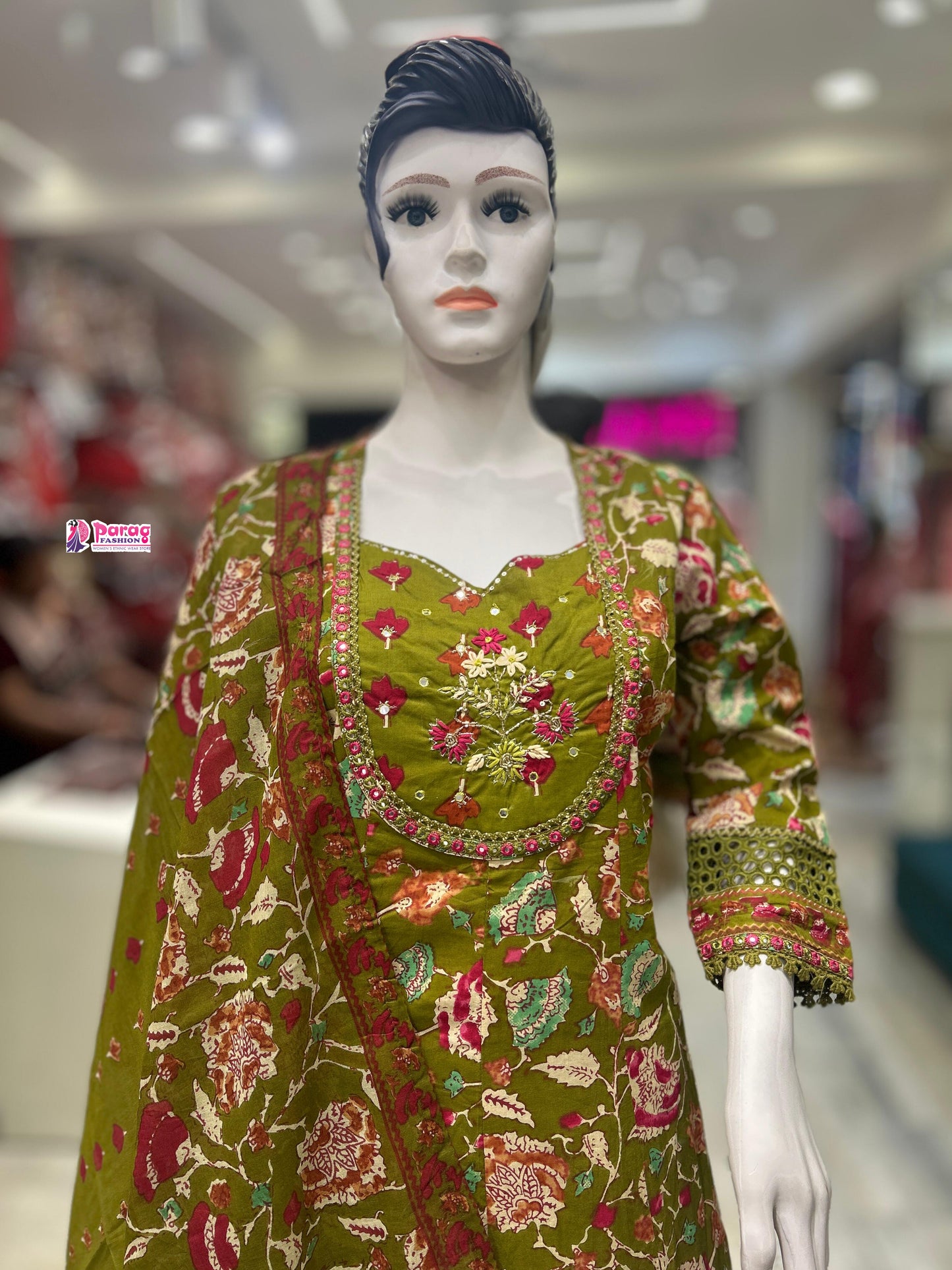 Cotton Anarkali Kurti Suit Set